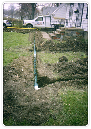 Finished French drain installation